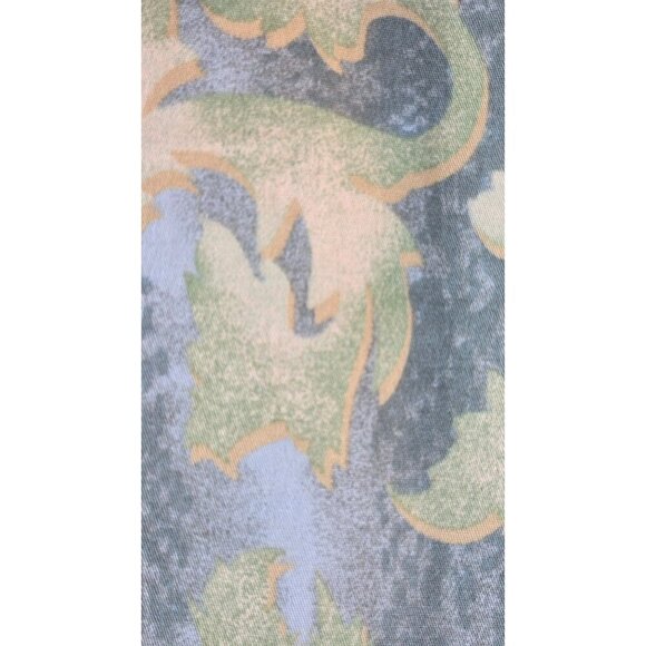 Denim Jacket 3/4 Sleeves L Multiples Pastel Blue Green Brass Accents Open Front - Picture 14 of 15